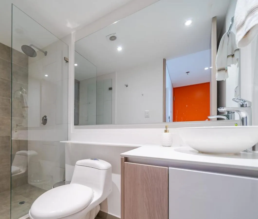 Iluminado Y Moderno Apartaestudio Boho Chic/Balcon Apartment Bogota 0*,